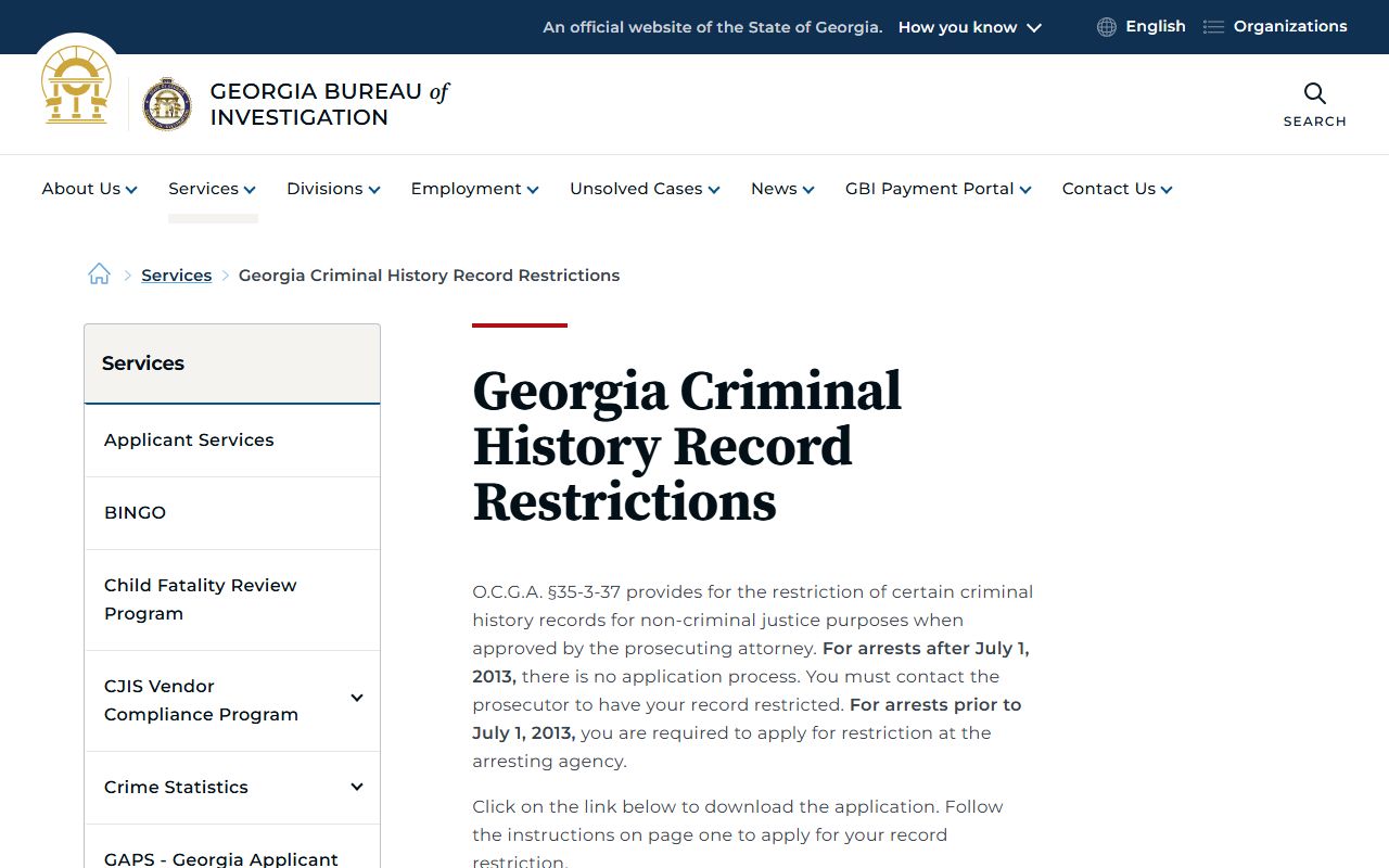 Georgia record restriction source for Talbot County court records after arrest
